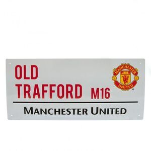 Manchester United FC Official Street Sign / White